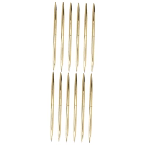 TEHAUX 12 Stück Teiliges Metall Kugelschreiber Leichter Business Kugelschreiber mit Schwarzer Tinte Schlankes Design für Büro Schule und Bank Langlebiger und Eleganter Schreibstift in von TEHAUX