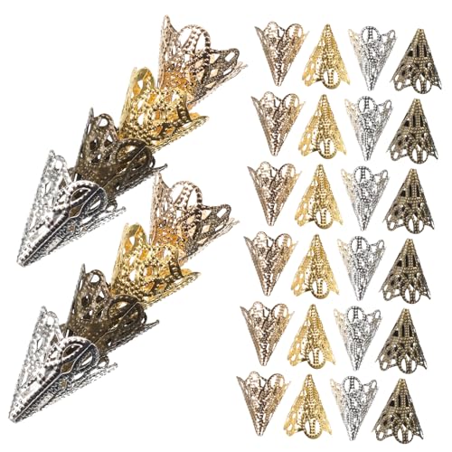 TEHAUX 120Stücke Blumenform Perlenkappen Metall für DIY Schmuckherstellung Leichtes Hohldesign für Armbänder Ohrringe und Antikem TEHAUX 120Stücke Blumenform Perlenkappen Metall für DIY Schmuckherstellung Leichtes Hohldesign für Armbänder Ohrringe und Antikem von TEHAUX