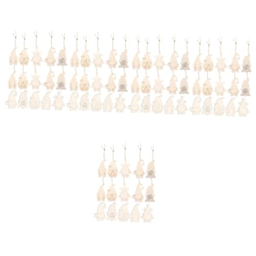 TEHAUX 125 Sets Weihnachtsanhänger Zum Aufhängen Weihnachts Willkommens Weihnachtsknöpfe Weihnachtsdekorationen Blanko Weihnachts Graffiti Chip LED Zwerg Türschild von TEHAUX