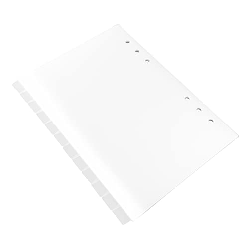 TEHAUX 12Stücke Translucente Indexteiler für Ringbuch Dokumentenorganizer Praktische Kategorisierung für Notizbücher Planner und von TEHAUX