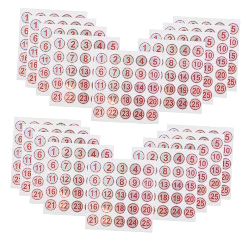 TEHAUX 15 Blatt Wasserfeste Nummernsticker Selbstklebend Reißfest ohne Rückstände für Flaschen Becher Behälter Beschriftung Aufkleber für Schule Büro Outdoor mit Roten Zahlen TEHAUX 15 Blatt Wasserfeste Nummernsticker Selbstklebend Reißfest ohne Rückstände für Flaschen Becher Behälter Beschriftung Aufkleber für Schule Büro Outdoor mit Roten Zahlen von TEHAUX