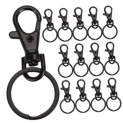 TEHAUX 15 Stück Karabiner Schlüsselanhänger Verschlüsse Haken Schlüsselringe Schlüsselbund Schlüsselanhänger-clip Für Schlüssel Schlüsselanhängerringe Zum Basteln Metall Black TEHAUX 15 Stück Karabiner Schlüsselanhänger Verschlüsse Haken Schlüsselringe Schlüsselbund Schlüsselanhänger-clip Für Schlüssel Schlüsselanhängerringe Zum Basteln Metall Black von TEHAUX