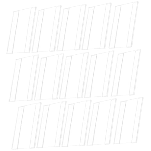 TEHAUX 15 Stück Teiliges Transparentes Preisschild Regalhalter aus Robustem Acryl Einfache Etiketteneinfügung Selbstklebend für Supermarkt Einzelhandelsregale von TEHAUX