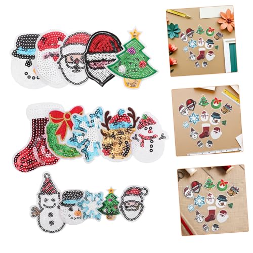 TEHAUX 15 Stück Teiliges Weihnachtsstickerei mit Schneeflocken Applikationen Bestickte Aufnäher zum Aufnähen für Diy Kleidung Jacken Hüte Rucksäcke Festliche Reparatur und Dekoration TEHAUX 15 Stück Teiliges Weihnachtsstickerei mit Schneeflocken Applikationen Bestickte Aufnäher zum Aufnähen für Diy Kleidung Jacken Hüte Rucksäcke Festliche Reparatur und Dekoration von TEHAUX