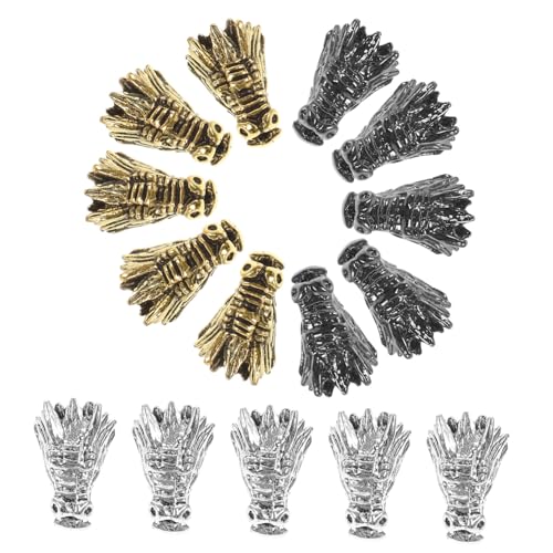 TEHAUX Zubehör Zur Schmuckherstellung 15 Stück Zinklegierung Drachen-charms Perlen Abstandshalter Für Die Herstellung Von Halsketten Und Armbändern von TEHAUX