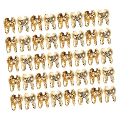 TEHAUX 150 Stück Crimpperlen Endkappen aus Kupferplattiertem Metall Langlebige Kettenverschluss Clamshells für DIY Schmuckherstellung Bohrung für Perlenverbindung und Armbandverschluss TEHAUX 150 Stück Crimpperlen Endkappen aus Kupferplattiertem Metall Langlebige Kettenverschluss Clamshells für DIY Schmuckherstellung Bohrung für Perlenverbindung und Armbandverschluss von TEHAUX