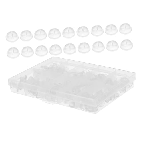 TEHAUX 150 Stück Teiliges Gummiverschlüsse für Anstecknadeln mit Transparentem Aufbewahrungskasten Flexible Rutschfeste Pin-rückseiten für Broschen Hüte Krawatten Namensschilder und TEHAUX 150 Stück Teiliges Gummiverschlüsse für Anstecknadeln mit Transparentem Aufbewahrungskasten Flexible Rutschfeste Pin-rückseiten für Broschen Hüte Krawatten Namensschilder und von TEHAUX