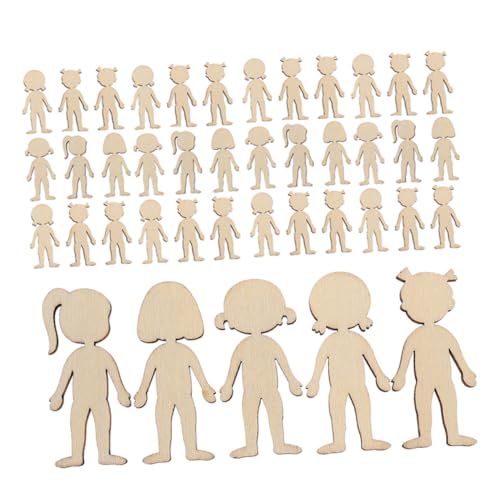 TEHAUX 150 Stück Unlackierte Holzfiguren für Kreative Bastelprojekte für Dekoration und Schulprojekte TEHAUX 150 Stück Unlackierte Holzfiguren für Kreative Bastelprojekte für Dekoration und Schulprojekte von TEHAUX