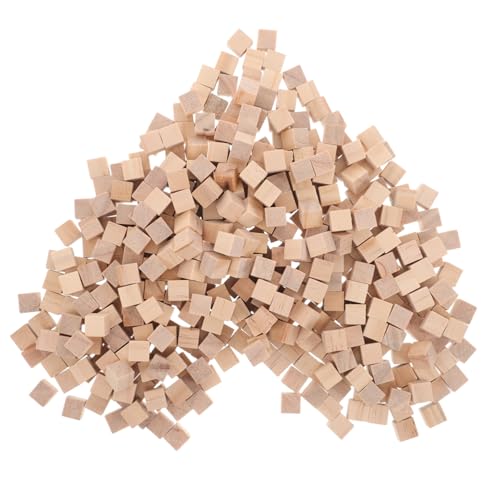TEHAUX 1500 Stück Teiliges Unlackierte Kleine Holzklötze Quadratische Kiefernholz Bausteine Unbehandelte Würfel für DIY Basteln Früherziehung Mathematik Lernspielzeug von TEHAUX
