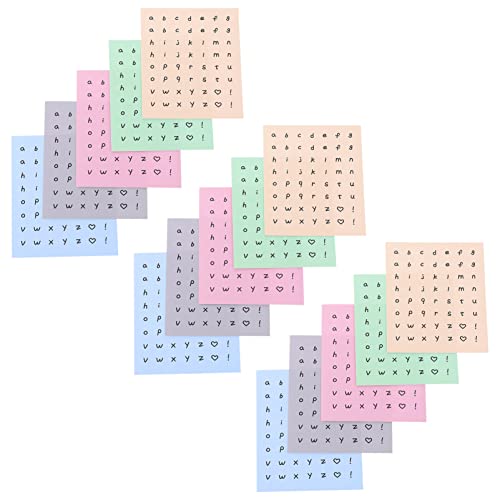 TEHAUX 15Blätter Selbstklebende Alphabet Aufkleber Verschiedenen für Scrapbooking DIY Karten und Kreative Dekorationen Entzückende für Unvergessliche Bastelprojekte von TEHAUX