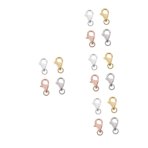 TEHAUX 16 Sets Karabinerverschluss Schlüsselanhänger Zubehör Ohrring Set Schmuckherstellung Drehbares Lasso Zubehör Karabinerverschlüsse Für Schmuckclip Zubehör Anhänger von TEHAUX