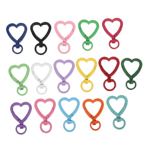 TEHAUX 16 Stück Herz Schlüsselanhänger abnehmbarer karabinerhaken DIY -Geldbeutelschlüsselbund basteln Schlüsselbund -Triggerverschluss mini herzkarabiner Schmuck klammern Zinklegierung TEHAUX 16 Stück Herz Schlüsselanhänger abnehmbarer karabinerhaken DIY -Geldbeutelschlüsselbund basteln Schlüsselbund -Triggerverschluss mini herzkarabiner Schmuck klammern Zinklegierung von TEHAUX
