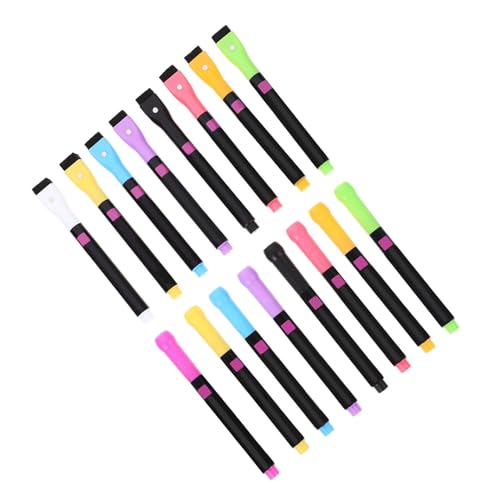 TEHAUX 16 Stück Teiliges LED Blackboard Marker Abwischbare Flüssige Kreidestifte für Tafel Glas Fenster Farben mit Magnet und Rundspitze Komfortabler Griff Geeignet für Schule Büro von TEHAUX