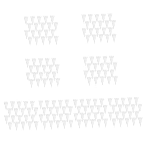 TEHAUX 160 Stk Hochzeits papier Blumen röhre Kraftpapier Liner aus Catering-Papier Blütenkegel Konfetti- Konfetti-Halter für die Hochzeit hohl Blütenblatt Blumen streuen Brunnen Weiß von TEHAUX