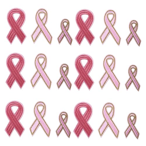 TEHAUX 18 Stück Rosa Band-Stoff-Aufkleber stickstoff Zubehör für die Dekoration von Kleidung handgenähte Ornamente funkeln Nussknacker bestickt Kleidungsstück Patches Stickbänder Patches von TEHAUX
