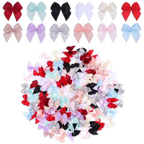 TEHAUX 180 Kleine Schleifen Zum Basteln 2 5 Cm Große Mini-Satinschleifen Als Dekoration Mehrfarbige Stoffapplikationen Zum Nähen Scrapbooking Geschenkverpackung Verzierung Von TEHAUX 180 Kleine Schleifen Zum Basteln 2 5 Cm Große Mini-Satinschleifen Als Dekoration Mehrfarbige Stoffapplikationen Zum Nähen Scrapbooking Geschenkverpackung Verzierung Von von TEHAUX