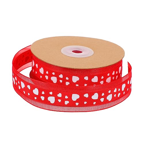 TEHAUX 1Rolle Geschenkverpackungsband Love Printing Ribbon Für DIY Hochzeit Und Geschenkverpackung Hochwertiges Vielseitig Einsetzbar von TEHAUX