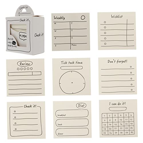 TEHAUX 1Satz Aufkleber DIY Memo Aufkleber für Planer und Notizblöcke Selbstklebend und Wiederverwendbar für Scrapbooking und Kreative Projekte Zufälliger Stil von TEHAUX