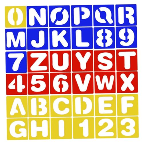 TEHAUX 1satz Buchstaben Zahlen Schablonen Hollow Stencil Für Malen Und Basteln Geeignet Für Junge Mädchen Langlebig Und Vielseitig Einsetzbar Buchstaben Zahlen von TEHAUX