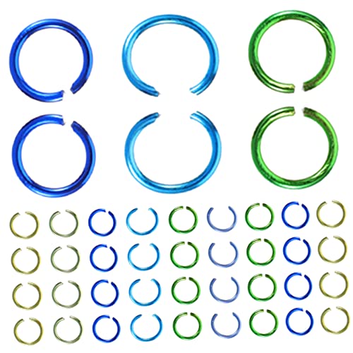 TEHAUX 2 Karton Spaltring Bausatz Schmuck Draht Schmuckringe Halskette Reifen schmuckherstellung schmuck machen Verbindungsrings necklace Biegering für DIY runde Ringverbinder Aluminium von TEHAUX