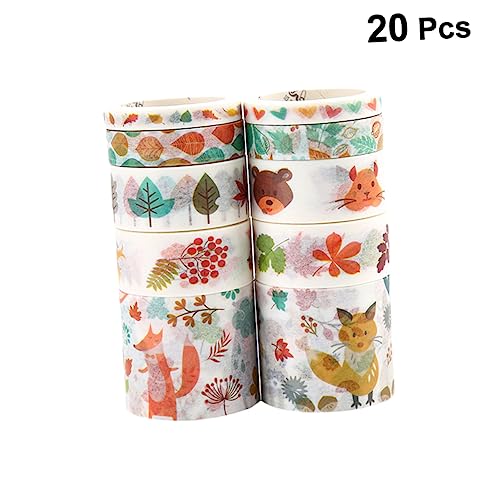 TEHAUX 2 Kartons à 10 Rollen Klebriges Papierband Retro Journaling Ästhetisch Zeitschrift Farbig Herstellung Scrapbook-aufkleber Sammelalbum Scrapbooking Dekoratives Klebeband Abdeckband TEHAUX 2 Kartons à 10 Rollen Klebriges Papierband Retro Journaling Ästhetisch Zeitschrift Farbig Herstellung Scrapbook-aufkleber Sammelalbum Scrapbooking Dekoratives Klebeband Abdeckband von TEHAUX