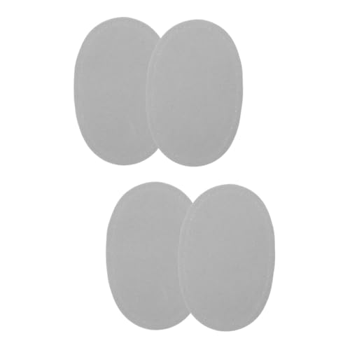 TEHAUX 2 Paare Graue Ovale Mehrzweck Elbow Sewing Patches zum Aufnähen Weiche Langlebige Stoffflicken für Kleidung Taschen Knie Ellenbogenreparatur für DIY Nähprojekte von TEHAUX