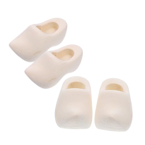 TEHAUX 2 Paare Mini Holzschuhe Unbemalte Miniatur Holzklompen für Puppenhaus Deko DIY Bastelbedarf Handgefertigte Holzschuh Modelle Kreative Mini Holzschuhe für Puppenhaus Zubehör TEHAUX 2 Paare Mini Holzschuhe Unbemalte Miniatur Holzklompen für Puppenhaus Deko DIY Bastelbedarf Handgefertigte Holzschuh Modelle Kreative Mini Holzschuhe für Puppenhaus Zubehör von TEHAUX