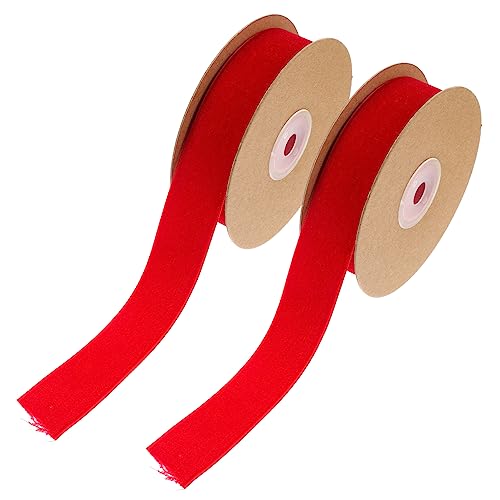 TEHAUX 2 Rollen Bowknot-Zubehör ribbon bandfeile geschenkpaket toy Babydusche wickeln Burgund Sackleinen Schleife geschenkband Material zur Herstellung von Haarspangen Nylon rot TEHAUX 2 Rollen Bowknot-Zubehör ribbon bandfeile geschenkpaket toy Babydusche wickeln Burgund Sackleinen Schleife geschenkband Material zur Herstellung von Haarspangen Nylon rot von TEHAUX