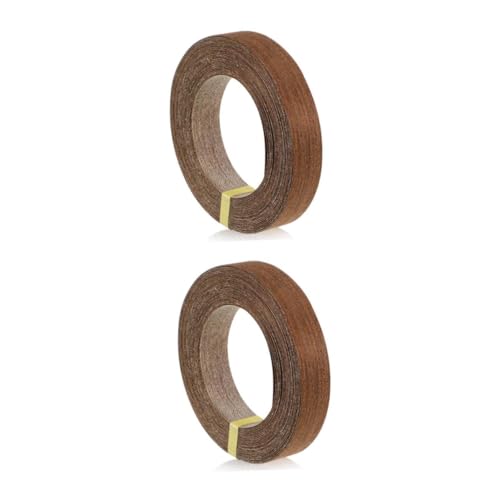 TEHAUX 2 Rollen Echtholz Kantenband für Möbelrestaurierung Breit Flexibles Furnier für Nahtlose Reparaturen Langlebig und Einfach zu Handhaben von TEHAUX