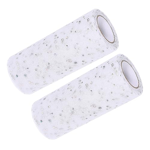 TEHAUX 2 Rollen Gauze Applique Glitzernde Pailletten für Hochzeitsdekoration DIY Kleidung Bastelbedarf Yards Rolle Weiß für Partys und Kreative Projekte TEHAUX 2 Rollen Gauze Applique Glitzernde Pailletten für Hochzeitsdekoration DIY Kleidung Bastelbedarf Yards Rolle Weiß für Partys und Kreative Projekte von TEHAUX