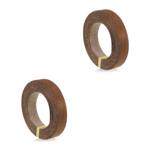 TEHAUX 2 Rollen Holz Kantenband Breit Robustes Furnier Selbstklebend Biegsam für Möbelreparatur Schrank und Türkante Natürliche Maserung Einfache Vielseitig Zuschneidbar von TEHAUX