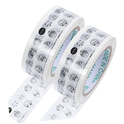 TEHAUX 2 Rollen Klebeband Befestigung Verpackung ziehen um Farben Streifen scrapbbok büroartikel dichtband packetkleband aufkleber Hochleistungs-Packband Kartonband für den Haushalt bopp von TEHAUX