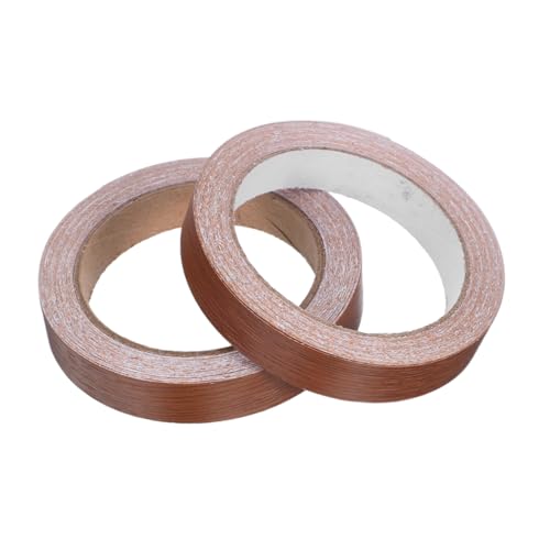 TEHAUX 2 Rollen Möbelkantenband Selbstklebendes Holzmaserungsreparaturband für Diy Möbelkanten Fußbodenlücken und Heimwerkerprojekte von TEHAUX