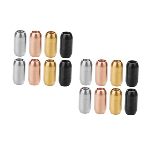 TEHAUX 2 Sätze Beflockung Perlen Magnetische Verbindungsstücke Für Armband Stecker Für Schmuckverschlüsse Schmuckverschlusshaken Edelstahlverschlüsse Rostfreier Stahl 8 Stück * 2 von TEHAUX