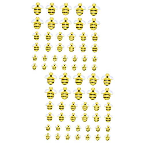 TEHAUX 2 Sätze Biene Haarnadel Bienen Dekorationen Party Dekorativ Zubehör Zur Herstellung Von Kopfschmuck Kleine Bienen-basteldekoration Harzhandwerk Gelb Zufällige Farbe 45 Stück * 2 von TEHAUX