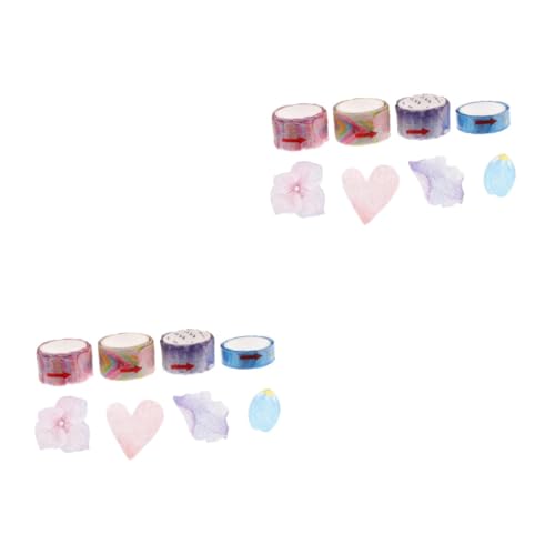 TEHAUX 2 Sätze Blütenblätter Und Washi Tape Notebook-klebeband Dekoratives Washi Tape Washi -klebeband Diy Washi Tapes Japanisches Papier Colorful 4 Stücke * 2 TEHAUX 2 Sätze Blütenblätter Und Washi Tape Notebook-klebeband Dekoratives Washi Tape Washi -klebeband Diy Washi Tapes Japanisches Papier Colorful 4 Stücke * 2 von TEHAUX