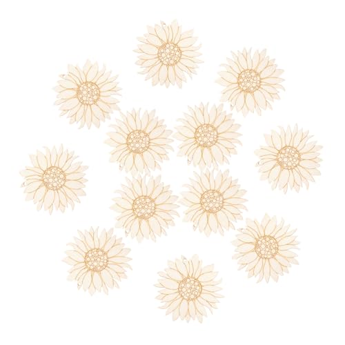 TEHAUX 2 Sätze Blumen Zum Basteln Unvollendetes Blumenhandwerk Graffiti-blumenausschnitte Sonnenblumenornamente Zum Bemalen Basteln Mit Leeren Blumen Sonnenblumenausschnitte Hölzern von TEHAUX