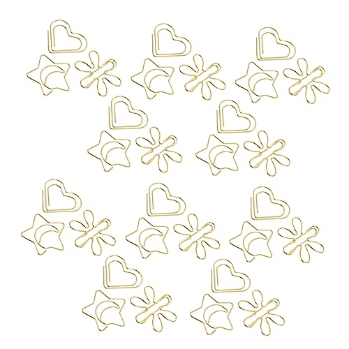 TEHAUX 2 Sätze Büroklammer Klein Bunt Papierklammern Dekorativ Silber Clips Die Bürodeskendekoration Rosa Sortiert Stichworte Geformt Für Büro Golden Metall 30 Stück * 2 TEHAUX 2 Sätze Büroklammer Klein Bunt Papierklammern Dekorativ Silber Clips Die Bürodeskendekoration Rosa Sortiert Stichworte Geformt Für Büro Golden Metall 30 Stück * 2 von TEHAUX