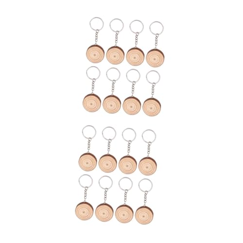 TEHAUX 2 Sätze DIY Schlüsselanhänger Anhänger Babys Bastelchip Vorschullog Für Schlüssel Auto Schlüsselanhänger Schlüsselanhänger Schlüsselanhänger Hängeornament Holz 8 Stück * 2 von TEHAUX