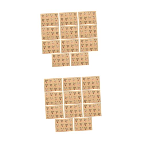 TEHAUX 2 Sätze Danke Aufkleber Personalisiert Schüttgut Verpackung Gruselig Einfache Schalenaufkleber Etiketten Für Die Aufbewahrung in Der Küche Name Du Klein Kraftpapier 10 Blätter * 2 von TEHAUX