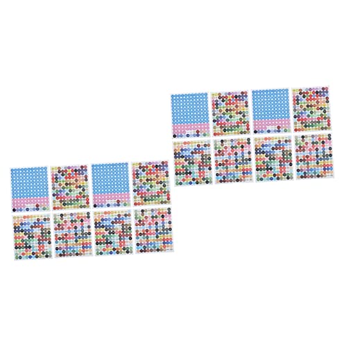 TEHAUX 2 Sätze Diamant-malerei-aufkleber Nummernaufkleber Klein Aufkleberpapier Aufkleber Mit Kleinen Nummern Etiketten Praktisches Markierungstool Kreuzstichzubehör 8 Blätter * 2 von TEHAUX