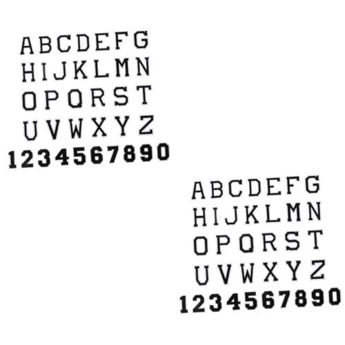 TEHAUX 2 Sätze Englische Buchstaben Stoffaufkleber Aufnäher Für Jacken Buchstaben Patches Bestickte Stoff Bastelflicken Stickflicken Set Aufnäher Für Jeans 36 Stück * 2 von TEHAUX