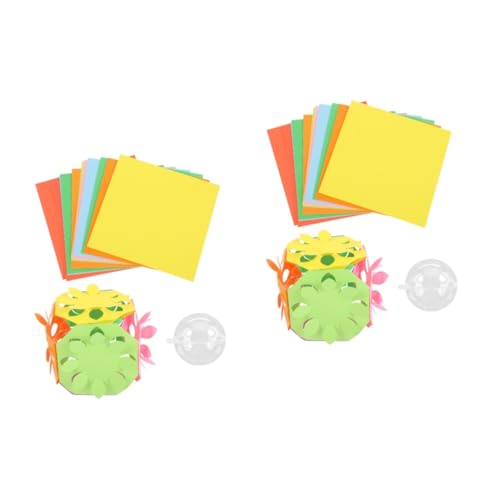 TEHAUX 2 Sätze Faltpapier Selber Machen Scrapbook-kit Schaumstoff Zum Basteln Farbiges Papier Faltbares Papier Origami-papier-kit Pinnwandausschnitte Bastelsets Bastelpapier Bausätze von TEHAUX