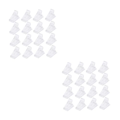 TEHAUX 2 Sätze Fotoordner Büroartikel Büromaterial Photo Wall Notizzettelhalter Raumdekoration Büroklammern Groß Papierclips Frühling Wandclips Gobelin-clips Plastik Weiß 30 Stück * 2 von TEHAUX