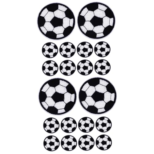 TEHAUX 2 Sätze Fußball-aufkleber Fußball Für Erwachsene Patches Für Hüte Bestickt Stickerei Applikationen Flecken Kleiderflicken Zubehör Beschichten Stoff 10 Stück * 2 von TEHAUX