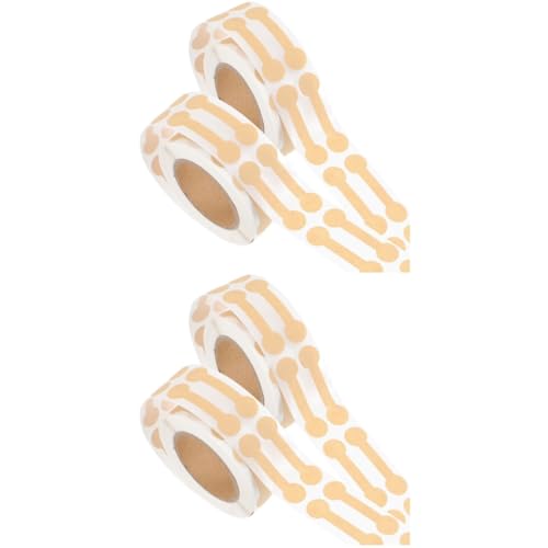 TEHAUX 2 Sätze Geschenkanhänger-aufkleber Manipulationssicheres Etikett Tag -aufkleber Aufkleber Für Originalitätssiegel Paket Folienaufkleber Klein Kraftpapier Light Brown 2 Rollen * 2 von TEHAUX