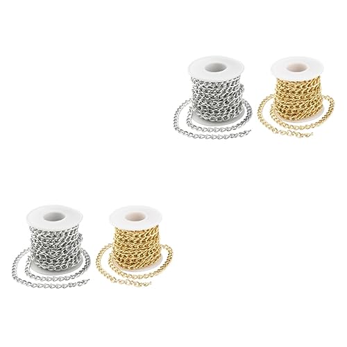 TEHAUX 2 Sätze Halskette Metallkette Schmuck Halskette Kette Herstellung Kette Halskette Glieder Panzerketten Kette Für Halskette Frauen Bulk Kette DIY Bastelkette Gedrehte 2 Rollen * 2 TEHAUX 2 Sätze Halskette Metallkette Schmuck Halskette Kette Herstellung Kette Halskette Glieder Panzerketten Kette Für Halskette Frauen Bulk Kette DIY Bastelkette Gedrehte 2 Rollen * 2 von TEHAUX