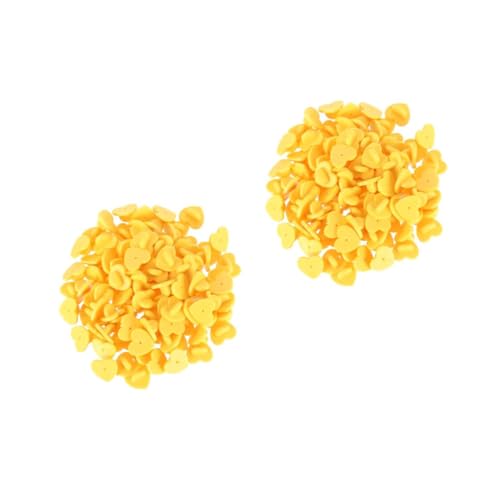 TEHAUX 2 Sätze Herzförmiger Hutabzeichen Geformt Mit Unterstützung Klein Wächter Für Gelbe Pin-rückseiten Zurück Gummi Yellow 100 Stücke * 2 TEHAUX 2 Sätze Herzförmiger Hutabzeichen Geformt Mit Unterstützung Klein Wächter Für Gelbe Pin-rückseiten Zurück Gummi Yellow 100 Stücke * 2 von TEHAUX