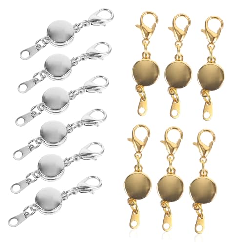 TEHAUX 2 Sätze Kettenverschlüsse Und Verschlüsse Schmuck Diy Verschluss Halskette Magnetschnallen Schmuckzubehör Machen Schmuck Mit Magnetverschluss Endverschluss Legierung 12 Stück * 2 von TEHAUX
