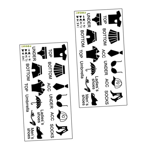 TEHAUX 2 Sätze Kleidungsorganisationsaufkleber spühlschrank organisation vorratsetiketten kommode kleidung aufkleber kommode stoff aufkleber Kleidungssortierungsaufkleber PVC Black TEHAUX 2 Sätze Kleidungsorganisationsaufkleber spühlschrank organisation vorratsetiketten kommode kleidung aufkleber kommode stoff aufkleber Kleidungssortierungsaufkleber PVC Black von TEHAUX